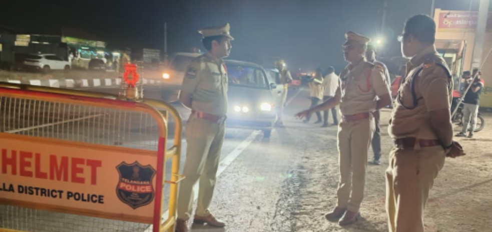 రాజన్న సిరిసిల్ల జిల్లా : గ్రామపంచాయతీ ఎన్నికల దృష్ట్యా జిల్లా సరిహద్దులో 06 చెక్ పోస్ట్ లు ఏర్పాటు