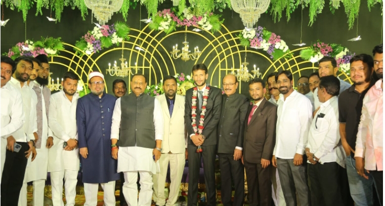 ఉర్దూ అకాడమీ చైర్మన్ కుమారుని రిసెప్షన్ వేడుకకు హాజరైన టిపిసిసి అధ్యక్షుడు మహేష్ కుమార్ గౌడ్