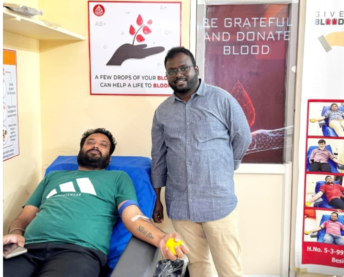 అనీమియా బాధితుడికి సకాలంలో బి పాజిటివ్ రక్తం అందజేత