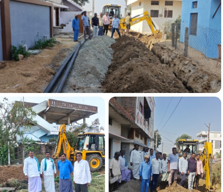 అమృత్ స్కీం ద్వారా 6వ వార్డులో పైపులైను వేయించిన మాజీ కౌన్సిలర్ ఆకుల రూప రవికుమార్