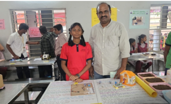 జిల్లాస్థాయి ఇన్స్పైర్ మానక్ లో పలువురిని ఆకర్షిస్తున్న వినూత్న ఆవిష్కరణ