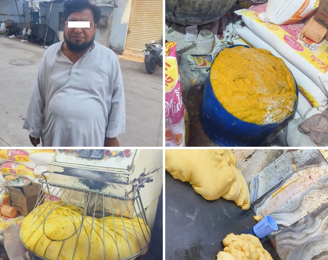 అక్రమ బేకరీపై పోలీసుల దాడి &ndash; భారీగా కల్తీ ఉత్పత్తులు స్వాధీనం, ఒకరి అరెస్ట్